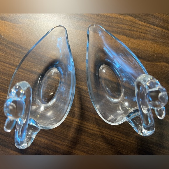Midcentury Glass Swan Trinket/Candy Dish (set of 2) - Picture 5 of 5